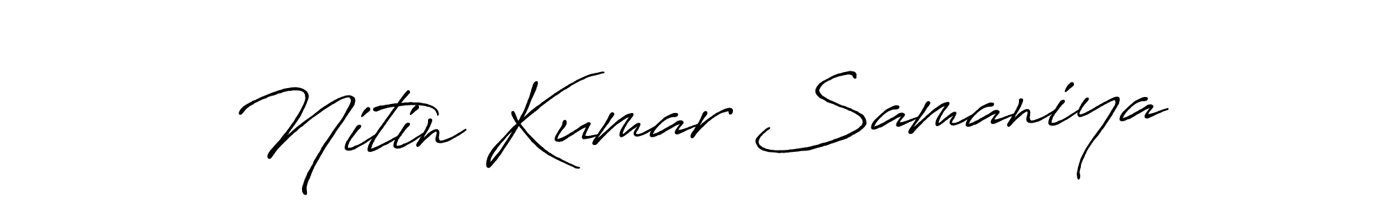 Use a signature maker to create a handwritten signature online. With this signature software, you can design (Antro_Vectra_Bolder) your own signature for name Nitin Kumar Samaniya. Nitin Kumar Samaniya signature style 7 images and pictures png