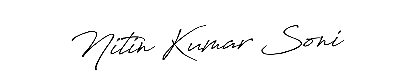 Make a short Nitin Kumar Soni signature style. Manage your documents anywhere anytime using Antro_Vectra_Bolder. Create and add eSignatures, submit forms, share and send files easily. Nitin Kumar Soni signature style 7 images and pictures png