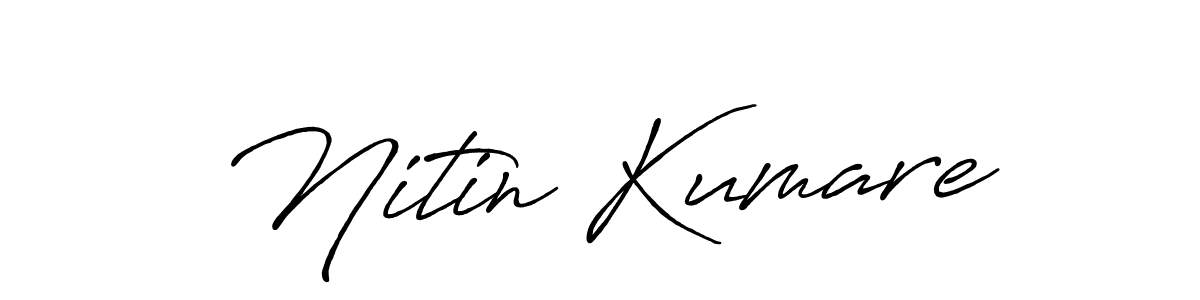 Use a signature maker to create a handwritten signature online. With this signature software, you can design (Antro_Vectra_Bolder) your own signature for name Nitin Kumare. Nitin Kumare signature style 7 images and pictures png