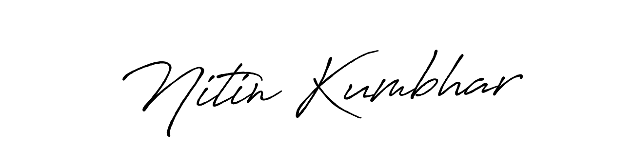 You should practise on your own different ways (Antro_Vectra_Bolder) to write your name (Nitin Kumbhar) in signature. don't let someone else do it for you. Nitin Kumbhar signature style 7 images and pictures png