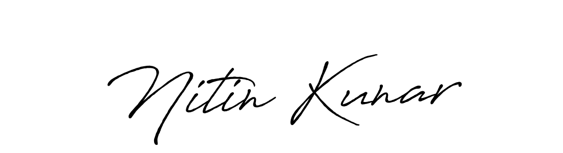 Also we have Nitin Kunar name is the best signature style. Create professional handwritten signature collection using Antro_Vectra_Bolder autograph style. Nitin Kunar signature style 7 images and pictures png