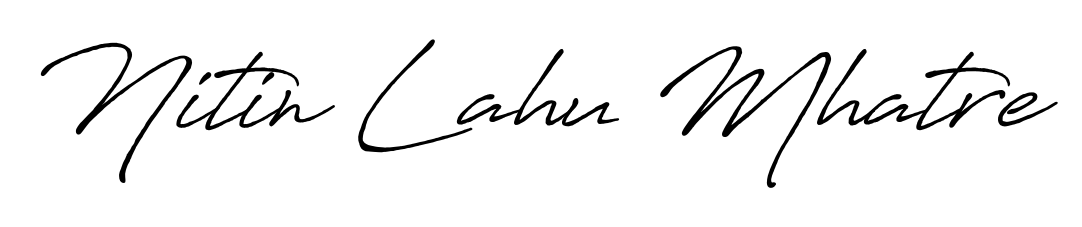 Give your name Nitin Lahu Mhatre an exquisite flair with the Antro_Vectra_Bolder script font. Ideal for contracts, resumes, and formal letterheads. Nitin Lahu Mhatre signature style 7 images and pictures png