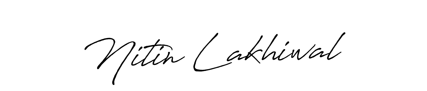 Also You can easily find your signature by using the search form. We will create Nitin Lakhiwal name handwritten signature images for you free of cost using Antro_Vectra_Bolder sign style. Nitin Lakhiwal signature style 7 images and pictures png