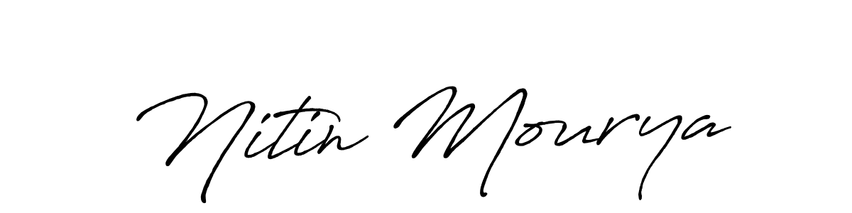 Use a signature maker to create a handwritten signature online. With this signature software, you can design (Antro_Vectra_Bolder) your own signature for name Nitin Mourya. Nitin Mourya signature style 7 images and pictures png