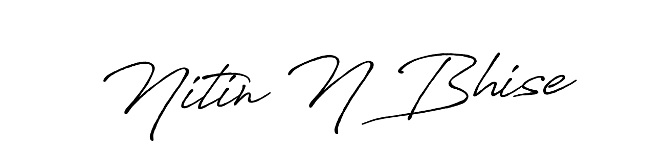 Design your own signature with our free online signature maker. With this signature software, you can create a handwritten (Antro_Vectra_Bolder) signature for name Nitin N Bhise. Nitin N Bhise signature style 7 images and pictures png
