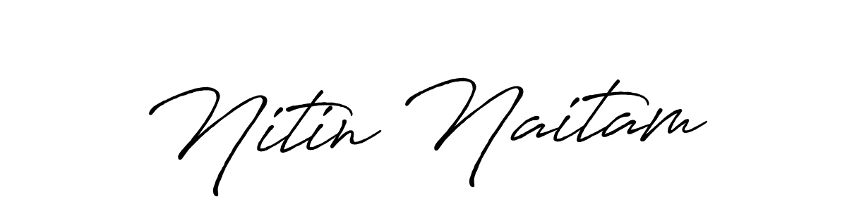 This is the best signature style for the Nitin Naitam name. Also you like these signature font (Antro_Vectra_Bolder). Mix name signature. Nitin Naitam signature style 7 images and pictures png