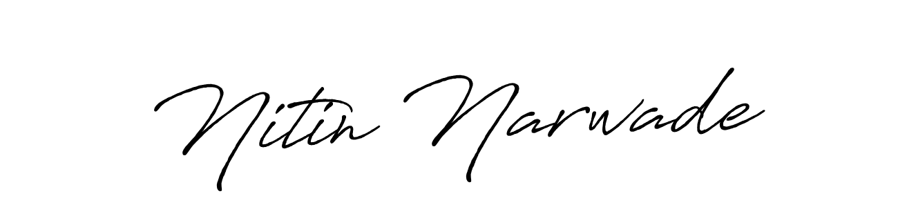 if you are searching for the best signature style for your name Nitin Narwade. so please give up your signature search. here we have designed multiple signature styles  using Antro_Vectra_Bolder. Nitin Narwade signature style 7 images and pictures png