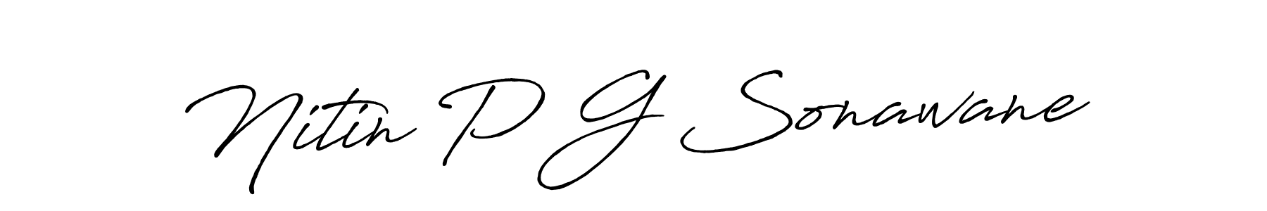Also we have Nitin P G Sonawane name is the best signature style. Create professional handwritten signature collection using Antro_Vectra_Bolder autograph style. Nitin P G Sonawane signature style 7 images and pictures png