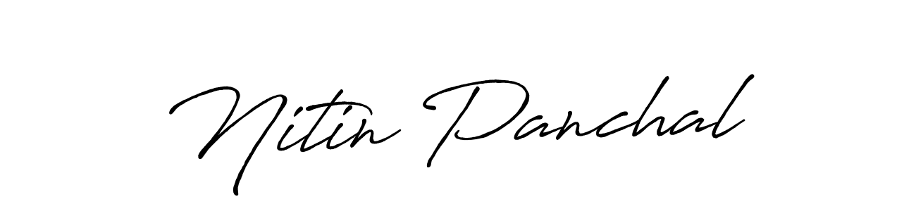 if you are searching for the best signature style for your name Nitin Panchal. so please give up your signature search. here we have designed multiple signature styles  using Antro_Vectra_Bolder. Nitin Panchal signature style 7 images and pictures png