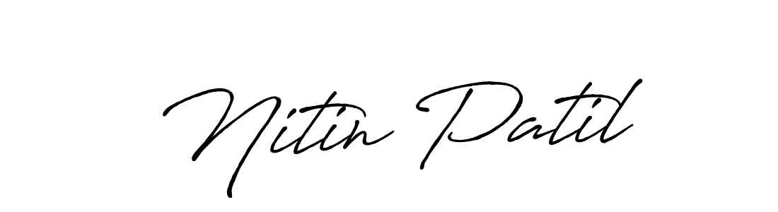 Design your own signature with our free online signature maker. With this signature software, you can create a handwritten (Antro_Vectra_Bolder) signature for name Nitin Patil. Nitin Patil signature style 7 images and pictures png