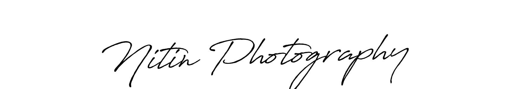 Create a beautiful signature design for name Nitin Photography. With this signature (Antro_Vectra_Bolder) fonts, you can make a handwritten signature for free. Nitin Photography signature style 7 images and pictures png