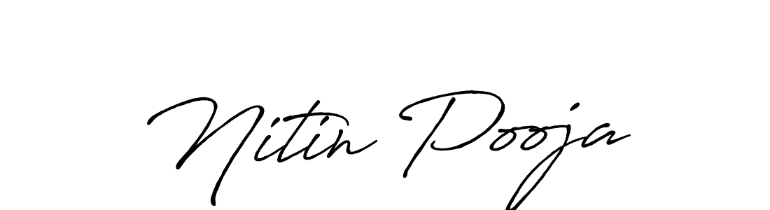 Similarly Antro_Vectra_Bolder is the best handwritten signature design. Signature creator online .You can use it as an online autograph creator for name Nitin Pooja. Nitin Pooja signature style 7 images and pictures png