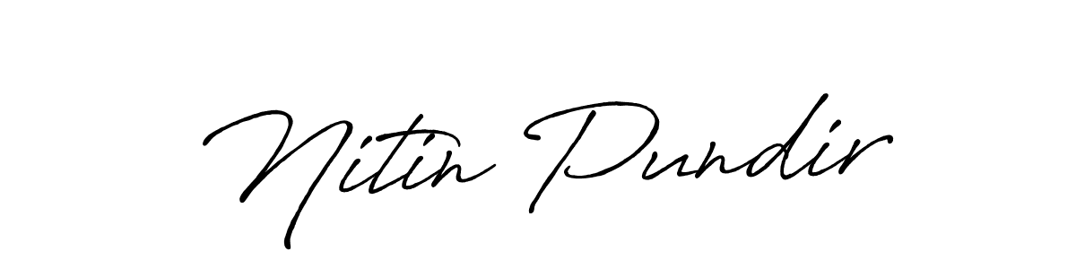 How to make Nitin Pundir signature? Antro_Vectra_Bolder is a professional autograph style. Create handwritten signature for Nitin Pundir name. Nitin Pundir signature style 7 images and pictures png