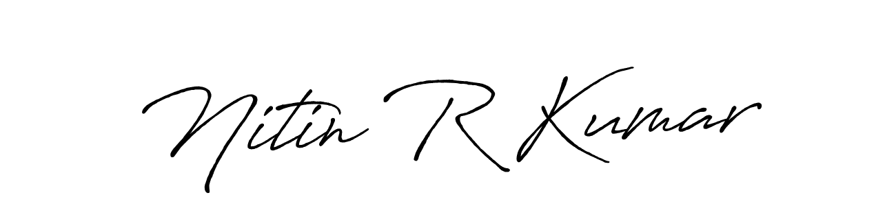 Also You can easily find your signature by using the search form. We will create Nitin R Kumar name handwritten signature images for you free of cost using Antro_Vectra_Bolder sign style. Nitin R Kumar signature style 7 images and pictures png