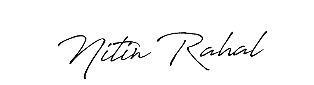 Also You can easily find your signature by using the search form. We will create Nitin Rahal name handwritten signature images for you free of cost using Antro_Vectra_Bolder sign style. Nitin Rahal signature style 7 images and pictures png