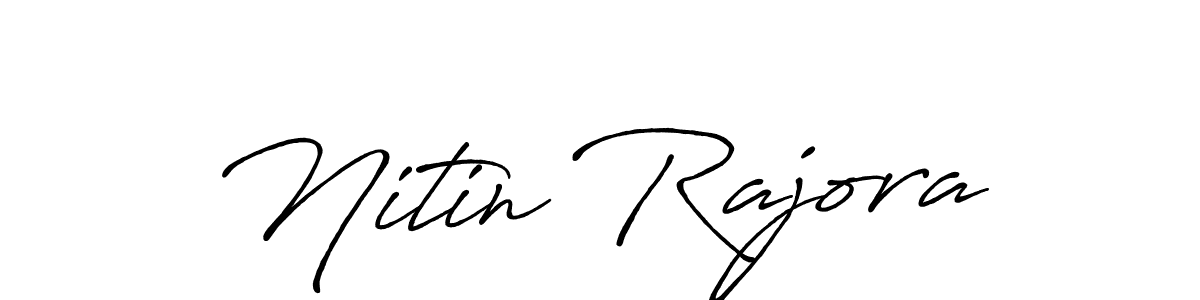 Nitin Rajora stylish signature style. Best Handwritten Sign (Antro_Vectra_Bolder) for my name. Handwritten Signature Collection Ideas for my name Nitin Rajora. Nitin Rajora signature style 7 images and pictures png