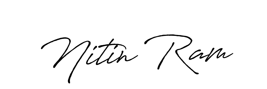 How to make Nitin Ram signature? Antro_Vectra_Bolder is a professional autograph style. Create handwritten signature for Nitin Ram name. Nitin Ram signature style 7 images and pictures png