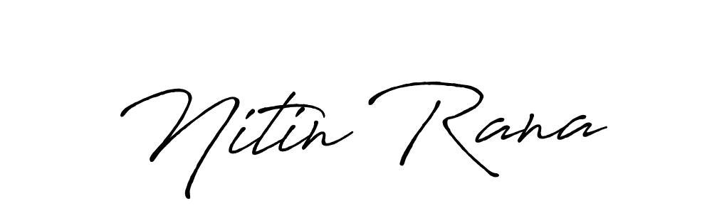 How to make Nitin Rana name signature. Use Antro_Vectra_Bolder style for creating short signs online. This is the latest handwritten sign. Nitin Rana signature style 7 images and pictures png