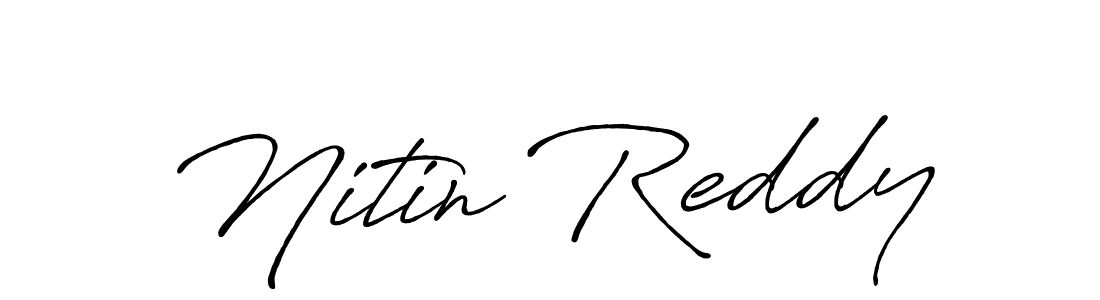 Also we have Nitin Reddy name is the best signature style. Create professional handwritten signature collection using Antro_Vectra_Bolder autograph style. Nitin Reddy signature style 7 images and pictures png