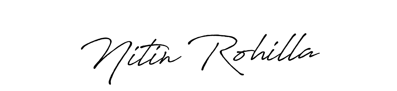 Antro_Vectra_Bolder is a professional signature style that is perfect for those who want to add a touch of class to their signature. It is also a great choice for those who want to make their signature more unique. Get Nitin Rohilla name to fancy signature for free. Nitin Rohilla signature style 7 images and pictures png