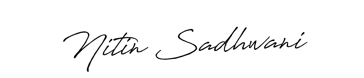 Similarly Antro_Vectra_Bolder is the best handwritten signature design. Signature creator online .You can use it as an online autograph creator for name Nitin Sadhwani. Nitin Sadhwani signature style 7 images and pictures png