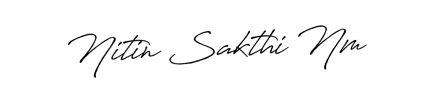 It looks lik you need a new signature style for name Nitin Sakthi Nm. Design unique handwritten (Antro_Vectra_Bolder) signature with our free signature maker in just a few clicks. Nitin Sakthi Nm signature style 7 images and pictures png
