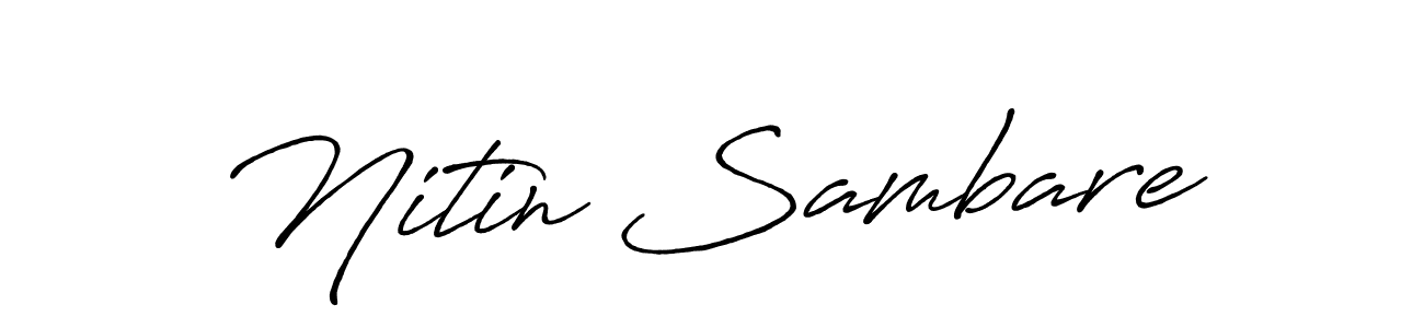 The best way (Antro_Vectra_Bolder) to make a short signature is to pick only two or three words in your name. The name Nitin Sambare include a total of six letters. For converting this name. Nitin Sambare signature style 7 images and pictures png
