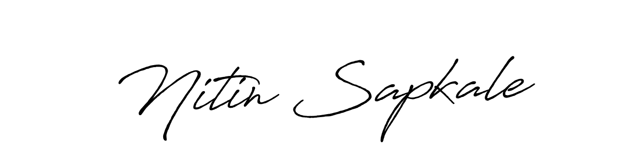 How to make Nitin Sapkale signature? Antro_Vectra_Bolder is a professional autograph style. Create handwritten signature for Nitin Sapkale name. Nitin Sapkale signature style 7 images and pictures png