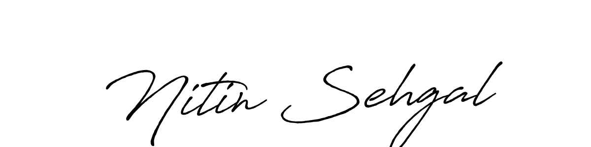 How to make Nitin Sehgal name signature. Use Antro_Vectra_Bolder style for creating short signs online. This is the latest handwritten sign. Nitin Sehgal signature style 7 images and pictures png