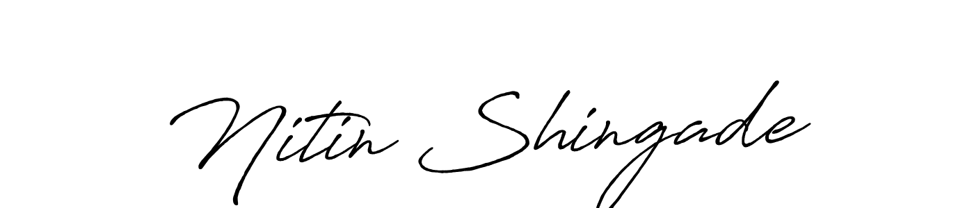 Create a beautiful signature design for name Nitin Shingade. With this signature (Antro_Vectra_Bolder) fonts, you can make a handwritten signature for free. Nitin Shingade signature style 7 images and pictures png