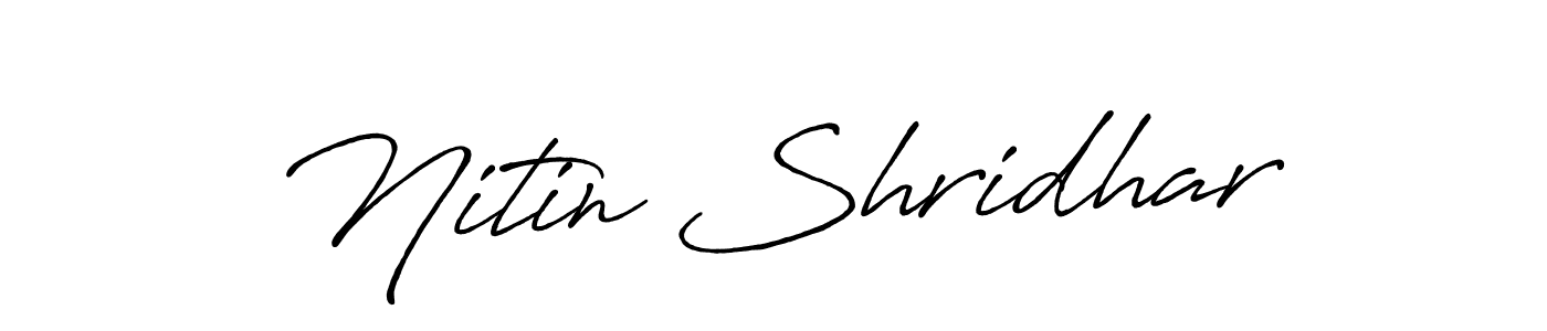 Make a beautiful signature design for name Nitin Shridhar. Use this online signature maker to create a handwritten signature for free. Nitin Shridhar signature style 7 images and pictures png