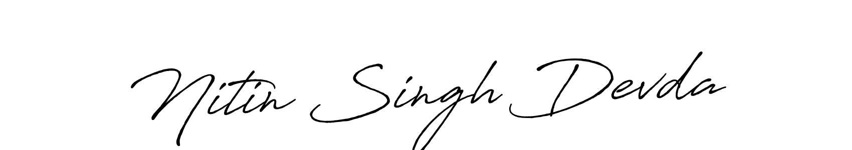 Make a beautiful signature design for name Nitin Singh Devda. With this signature (Antro_Vectra_Bolder) style, you can create a handwritten signature for free. Nitin Singh Devda signature style 7 images and pictures png