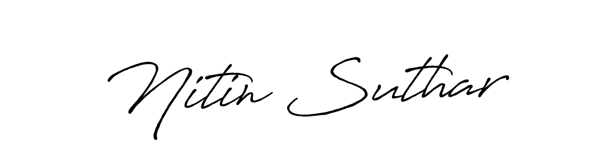 How to make Nitin Suthar signature? Antro_Vectra_Bolder is a professional autograph style. Create handwritten signature for Nitin Suthar name. Nitin Suthar signature style 7 images and pictures png
