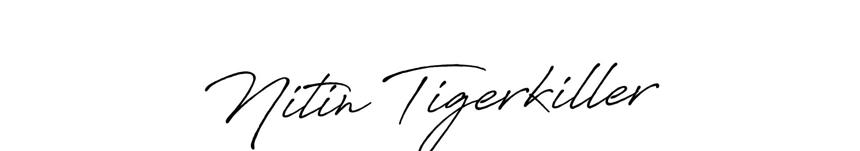 This is the best signature style for the Nitin Tigerkiller name. Also you like these signature font (Antro_Vectra_Bolder). Mix name signature. Nitin Tigerkiller signature style 7 images and pictures png