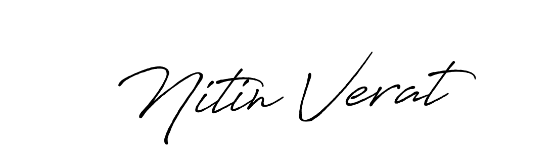 if you are searching for the best signature style for your name Nitin Verat. so please give up your signature search. here we have designed multiple signature styles  using Antro_Vectra_Bolder. Nitin Verat signature style 7 images and pictures png