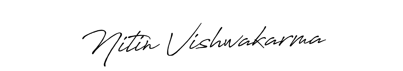 The best way (Antro_Vectra_Bolder) to make a short signature is to pick only two or three words in your name. The name Nitin Vishwakarma include a total of six letters. For converting this name. Nitin Vishwakarma signature style 7 images and pictures png