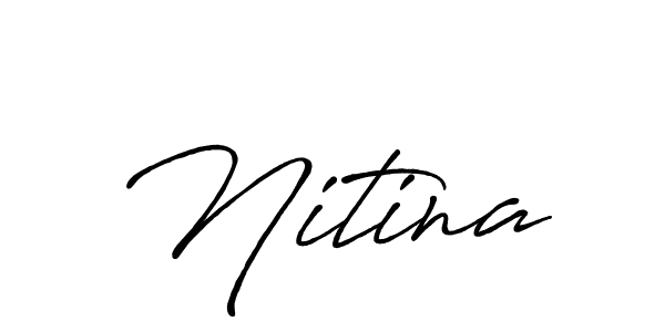 Similarly Antro_Vectra_Bolder is the best handwritten signature design. Signature creator online .You can use it as an online autograph creator for name Nitina. Nitina signature style 7 images and pictures png