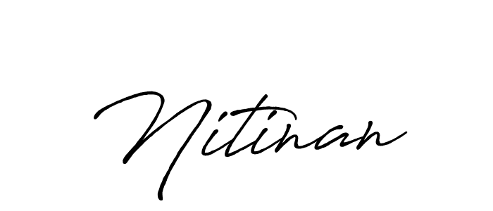 Create a beautiful signature design for name Nitinan. With this signature (Antro_Vectra_Bolder) fonts, you can make a handwritten signature for free. Nitinan signature style 7 images and pictures png