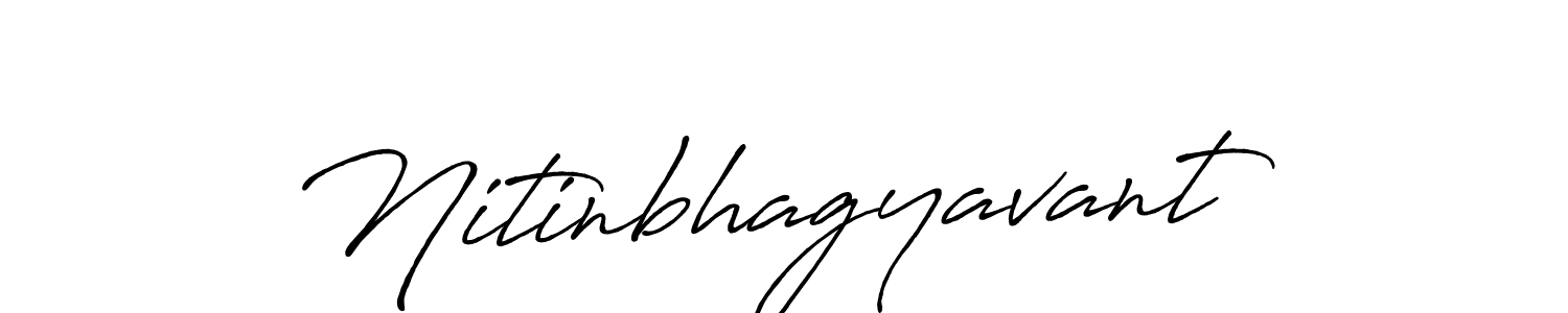 Also we have Nitinbhagyavant name is the best signature style. Create professional handwritten signature collection using Antro_Vectra_Bolder autograph style. Nitinbhagyavant signature style 7 images and pictures png