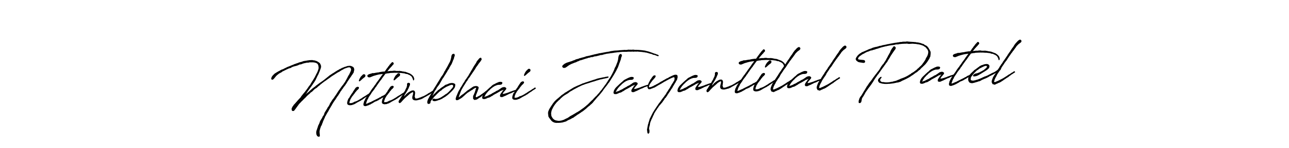 Use a signature maker to create a handwritten signature online. With this signature software, you can design (Antro_Vectra_Bolder) your own signature for name Nitinbhai Jayantilal Patel. Nitinbhai Jayantilal Patel signature style 7 images and pictures png