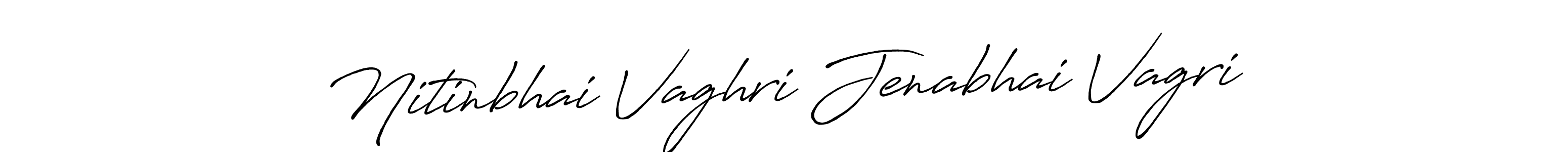 Nitinbhai Vaghri Jenabhai Vagri stylish signature style. Best Handwritten Sign (Antro_Vectra_Bolder) for my name. Handwritten Signature Collection Ideas for my name Nitinbhai Vaghri Jenabhai Vagri. Nitinbhai Vaghri Jenabhai Vagri signature style 7 images and pictures png