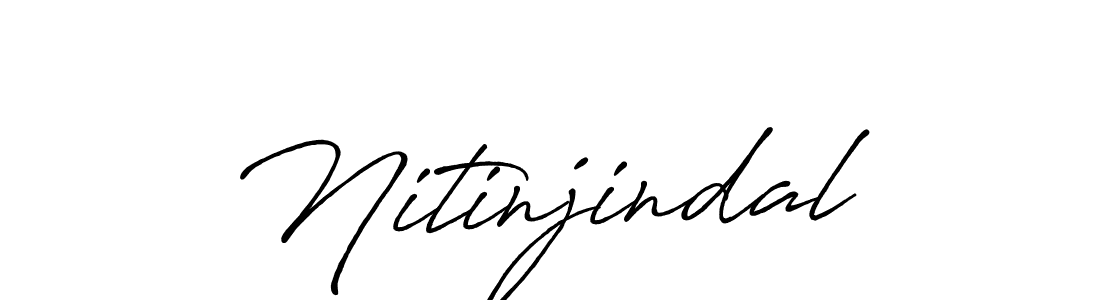 How to make Nitinjindal signature? Antro_Vectra_Bolder is a professional autograph style. Create handwritten signature for Nitinjindal name. Nitinjindal signature style 7 images and pictures png