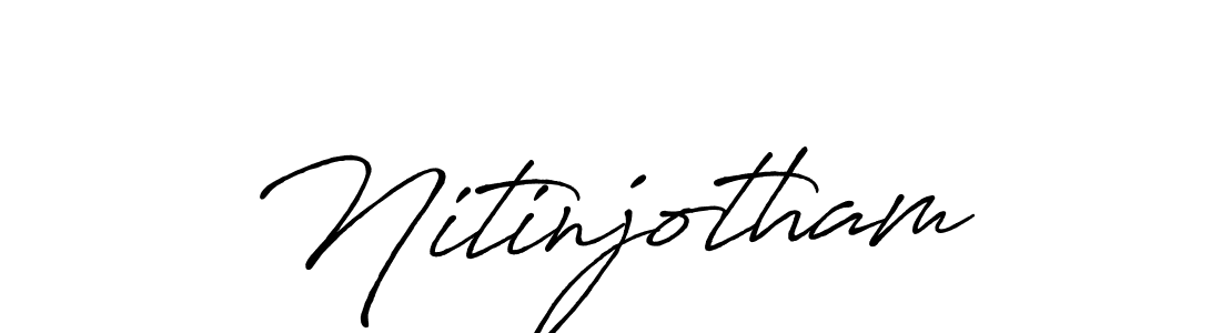 How to make Nitinjotham signature? Antro_Vectra_Bolder is a professional autograph style. Create handwritten signature for Nitinjotham name. Nitinjotham signature style 7 images and pictures png