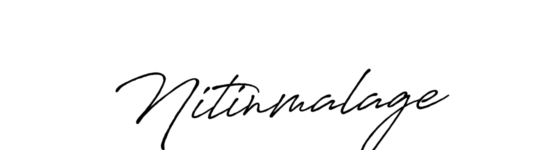 It looks lik you need a new signature style for name Nitinmalage. Design unique handwritten (Antro_Vectra_Bolder) signature with our free signature maker in just a few clicks. Nitinmalage signature style 7 images and pictures png