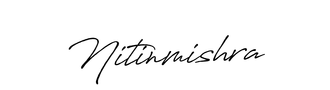 Make a beautiful signature design for name Nitinmishra. With this signature (Antro_Vectra_Bolder) style, you can create a handwritten signature for free. Nitinmishra signature style 7 images and pictures png