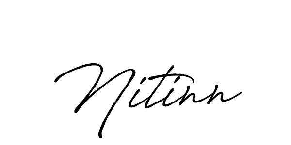 Create a beautiful signature design for name Nitinn. With this signature (Antro_Vectra_Bolder) fonts, you can make a handwritten signature for free. Nitinn signature style 7 images and pictures png