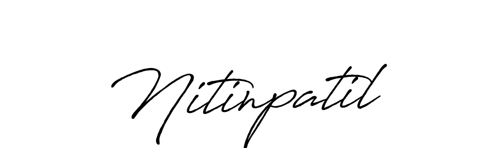 How to make Nitinpatil signature? Antro_Vectra_Bolder is a professional autograph style. Create handwritten signature for Nitinpatil name. Nitinpatil signature style 7 images and pictures png