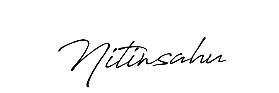 How to make Nitinsahu signature? Antro_Vectra_Bolder is a professional autograph style. Create handwritten signature for Nitinsahu name. Nitinsahu signature style 7 images and pictures png