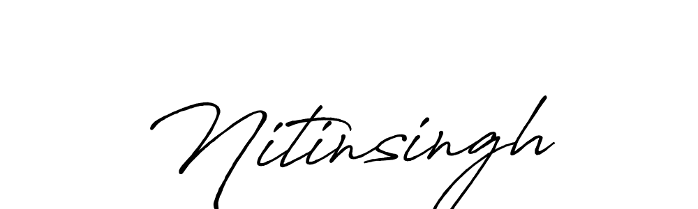 Create a beautiful signature design for name Nitinsingh. With this signature (Antro_Vectra_Bolder) fonts, you can make a handwritten signature for free. Nitinsingh signature style 7 images and pictures png