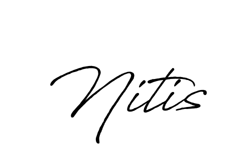 This is the best signature style for the Nitis name. Also you like these signature font (Antro_Vectra_Bolder). Mix name signature. Nitis signature style 7 images and pictures png